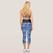 Leggings Capri Sable Dauphin Jumping Palm Tree Océan (Verso)