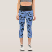 Leggings Capri Sable Dauphin Jumping Palm Tree Océan (Recto)