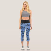 Leggings Capri Sable Dauphin Jumping Palm Tree Océan (Recto)