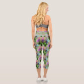 Leggings Capri Sage de lavande ombre Abstraites éclatant (Verso)