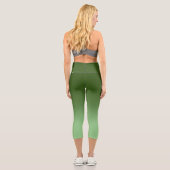 Leggings Capri Sage moderne et vert de forêt Ombre (Verso)