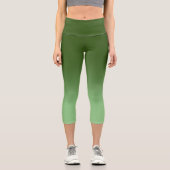 Leggings Capri Sage moderne et vert de forêt Ombre (Recto)
