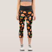 Leggings Capri saison de café citrouille d'épices (Recto)