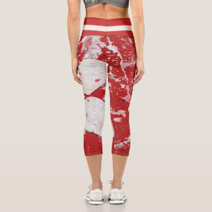 Leggings Capri Sakura japonais cerisier fleur asiatique imprimé f