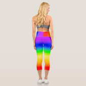 Leggings Capri San Diego Pride Rainbow Flag LGBT Ombre Stripes (Verso)