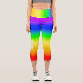 Leggings Capri San Diego Pride Rainbow Flag LGBT Ombre Stripes (Recto)