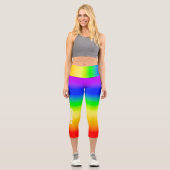 Leggings Capri San Diego Pride Rainbow Flag LGBT Ombre Stripes (Recto)