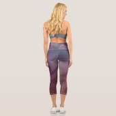 Leggings Capri Sangria Strata | Moody Pink and Purple Luxe Agate (Verso)