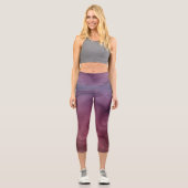 Leggings Capri Sangria Strata | Moody Pink and Purple Luxe Agate (Recto)