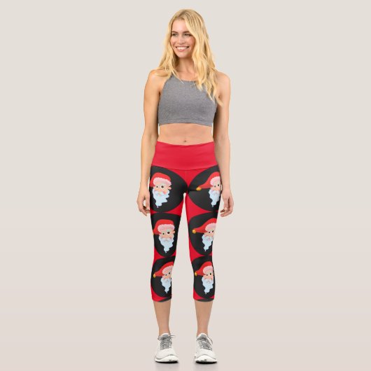 LEGGINGS CAPRI SANTA CLAUS CAPRI YOGA LEGINGS (Recto)