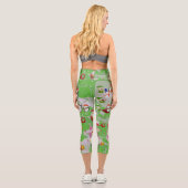 Leggings Capri Santa Magical Green New Year (Verso)