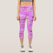 Leggings Capri Santa Magical Pink New Year  (Recto)