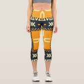 Leggings Capri Schawl Design : Carré indien Batik. (Recto)