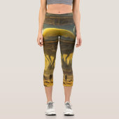 Leggings Capri Sci-Fi Alien World View Planet Ufo Tower (Recto)