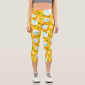 Leggings Capri Scooby-Doo | Modèle floral de caractère (Recto)
