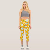 Leggings Capri Scooby-Doo | Modèle floral de caractère (Recto)