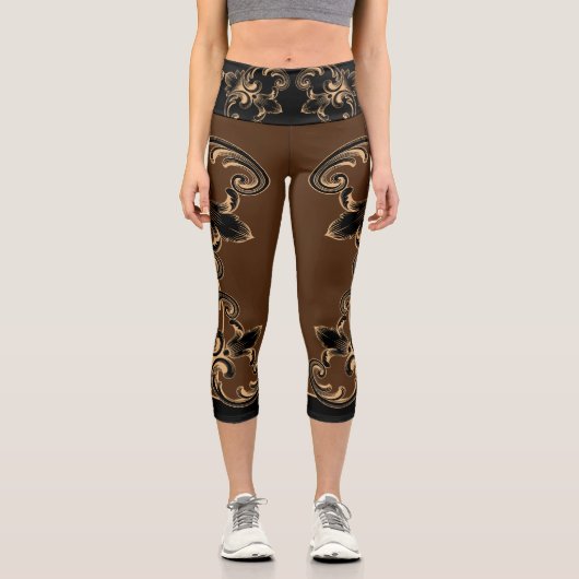 Leggings Capri Scroll Ornamental (Recto)