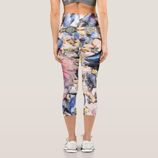 Leggings Capri Sea Shells Jellyfish Ocean Beach Vue (Verso)