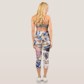 Leggings Capri Sea Shells Jellyfish Ocean Beach Vue (Verso)