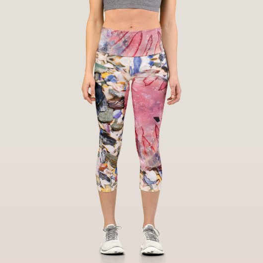 Leggings Capri Sea Shells Jellyfish Ocean Beach Vue (Recto)