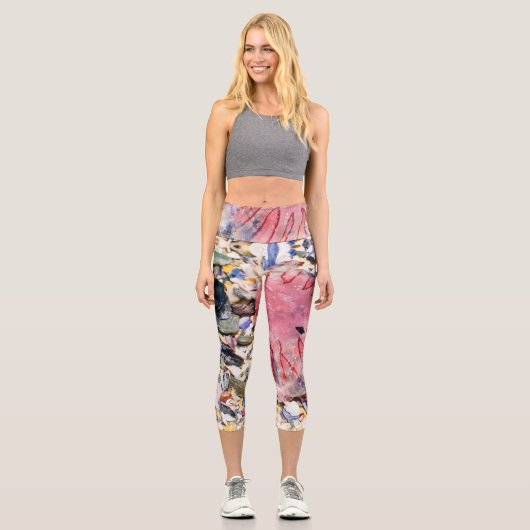 Leggings Capri Sea Shells Jellyfish Ocean Beach Vue (Recto)