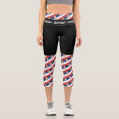 Leggings Capri Serbienne et serbe Drapeau, Fitness (Recto)