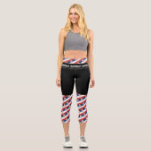 Leggings Capri Serbienne et serbe Drapeau, Fitness (Recto)