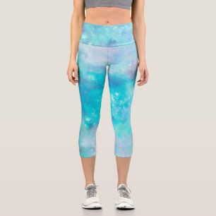Leggings Capri Série Conception de Galaxie Peinte 8