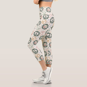Leggings Capri Serments de paix et joie pour le Motif mondial
