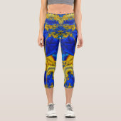 Leggings Capri Serpentine Sapphire Blue Avatar Leggger Hiphugger  (Recto)