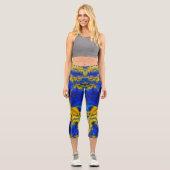Leggings Capri Serpentine Sapphire Blue Avatar Leggger Hiphugger  (Recto)