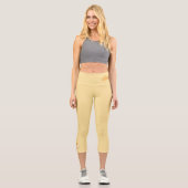 Leggings Capri Serving Up Sunshine - Sunny Yellow Pickleball Life (Recto)