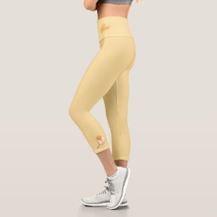 Leggings Capri Servir du Soleil Vie de Pickleball Jaune Ensolei