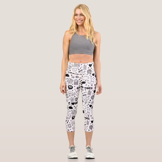 Leggings Capri Seulement de bonnes vibrations (Recto)