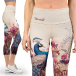 Leggings Capri Shabby Chic Victorien Vintage Peacock Yoga<br><div class="desc">Shabby Chic Vintage Victorien Peacock Yoga Capri Leggings | Yoga Apparel. Offrez-vous l'élégance de mes Leggings Peacock, inspirés par une époque révolue. Parfaits pour le yoga et la remise en forme, ces légendes dégagent un charme victorien avec une touche moderne, évoquant un sentiment de nostalgie. Personnalisez-les avec votre propre nom...</div>