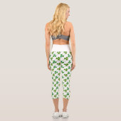 Leggings Capri Shamrock de la Saint Patrick simple Motif - Vert (Verso)