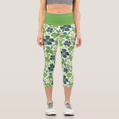 Leggings Capri Shamrock de trèfle vert Motif Saint Patrick`s Day (Recto)