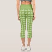 Leggings Capri Shamrock de verdure Clover Pois Patrick's Day (Verso)