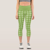 Leggings Capri Shamrock de verdure Clover Pois Patrick's Day (Recto)