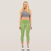 Leggings Capri Shamrock de verdure Clover Pois Patrick's Day (Recto)