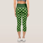 Leggings Capri Shamrock Pois Patricks motif de la journée (Verso)