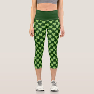 Leggings Capri Shamrock Pois  Patricks motif de la journée
