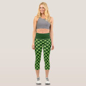Leggings Capri Shamrock Pois Patricks motif de la journée (Recto)