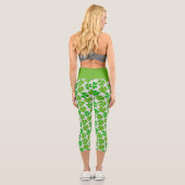Leggings Capri Shamrocks chanceux de la Saint Patrick (Verso)