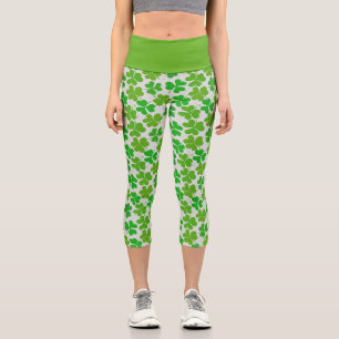 Leggings Capri Shamrocks chanceux de la Saint Patrick