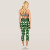 Leggings Capri Shamrocks verts, Saint Patrick's Day (Verso)
