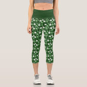 Leggings Capri Shamrocks verts, Saint Patrick's Day (Recto)