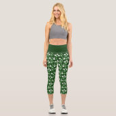Leggings Capri Shamrocks verts, Saint Patrick's Day (Recto)