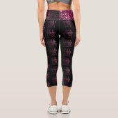 Leggings Capri Si c'est Sparkly et Pink je le veux noir motif (Verso)