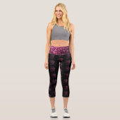 Leggings Capri Si c'est Sparkly et Pink je le veux noir motif (Recto)